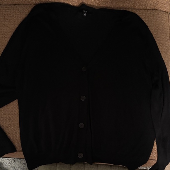 Ellos Classic Black Cardigan Sweater - Picture 1 of 1